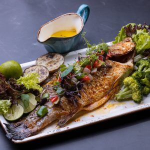 Sea Bass with Olive Oil & Lemon